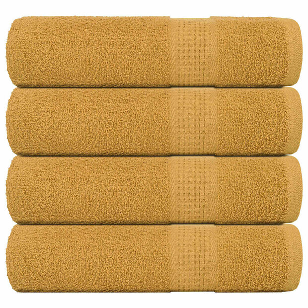 Douchehanddoeken FROGN 4 st 70x140 cm 360 g/m&amp;sup2; goud 1