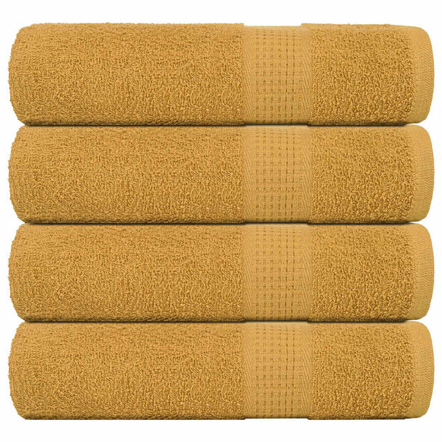 Badhanddoeken FROGN 4 st 100x150 cm 360 g/m&amp;sup2; goud 1