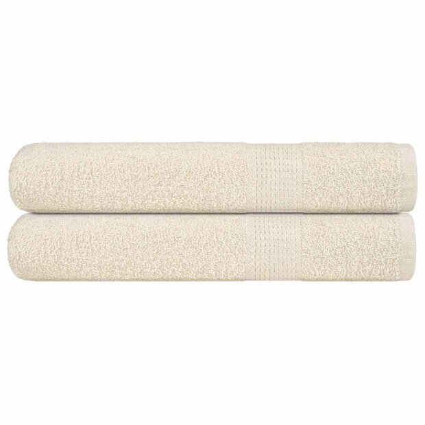 Handdoeken FROGN 2 st 100x200 cm 360 g/m&amp;sup2; cr&amp;egrave;me 1