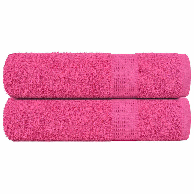 Douchehanddoeken FROGN 2 st 70x140 cm 360 g/m&amp;sup2; roze 1
