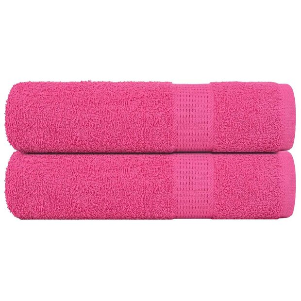 Badhanddoeken FROGN 2 st 100x150 cm 360 g/m&amp;sup2; roze 1