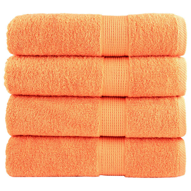 Badhanddoeken SOLUND 4 st 600 g/m&amp;sup2; 70x140 cm oranje 1