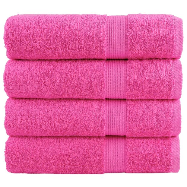 Badhanddoeken SOLUND 4 st 600 g/m&amp;sup2; 70x140 cm roze 1