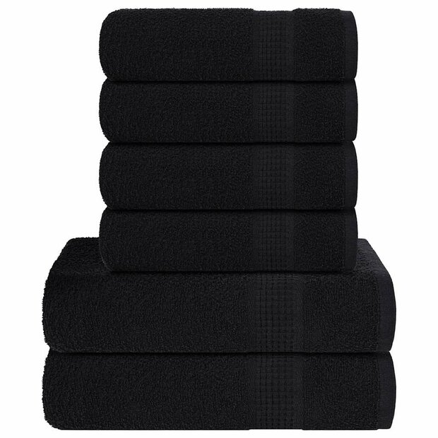 6-delige Handdoekenset FROGN 360 g/m&amp;sup2; zwart 1