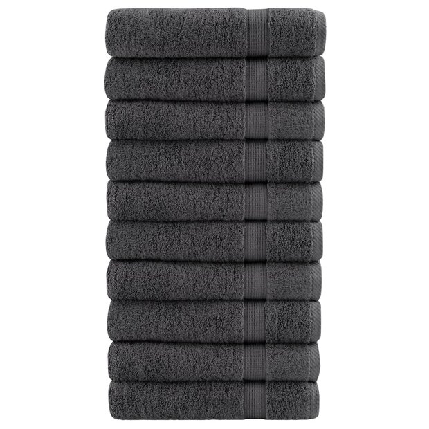 Handdoeken SOLUND 10 st 600 g/m&amp;sup2; 50x100 cm antracietkleur 1
