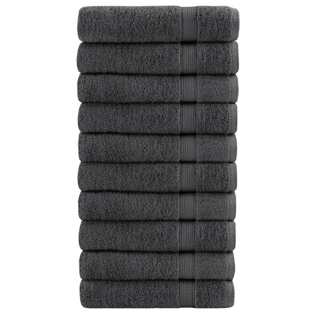 Handdoeken SOLUND 10 st 600 g/m&amp;sup2; 100x150 cm antracietkleur 1