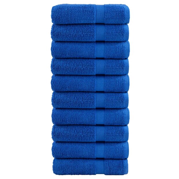 Handdoeken SOLUND 10 st 600 g/m&amp;sup2; 50x100 cm blauw 1
