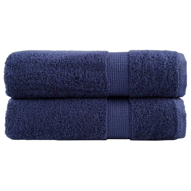Handdoeken SOLUND 2 st 600 g/m&amp;sup2; 50x100 cm marineblauw 1