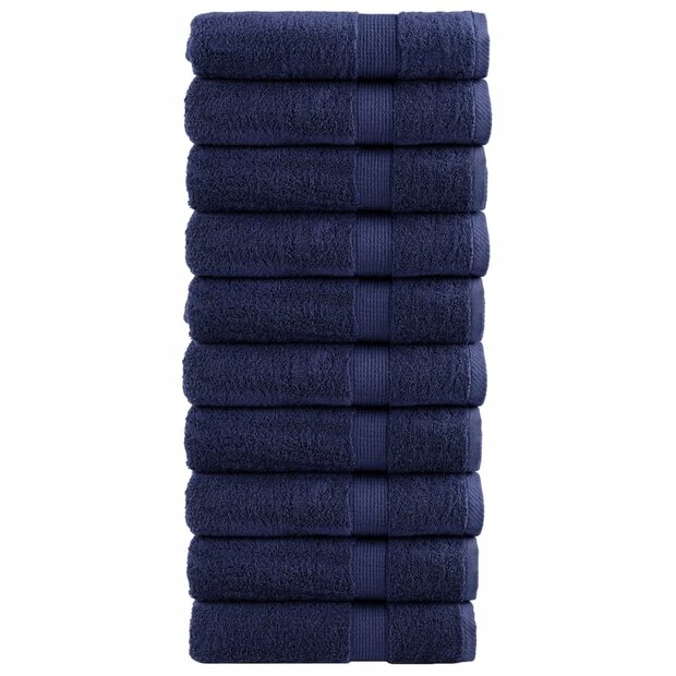 Handdoeken SOLUND 10 st 600 g/m&amp;sup2; 50x100 cm marineblauw 1