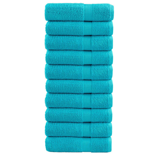 Handdoeken SOLUND 10 st 600 g/m&amp;sup2; 50x100 cm turquoise 1