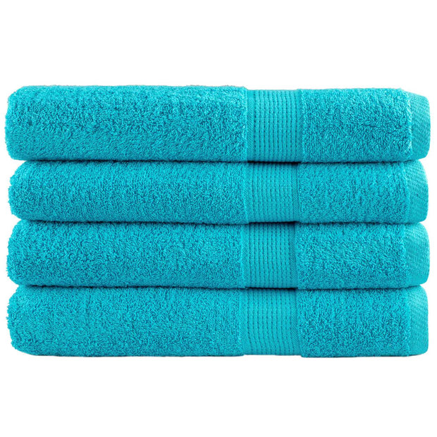 Handdoeken SOLUND 4 st 600 g/m&amp;sup2; 100x200 cm turquoise 1