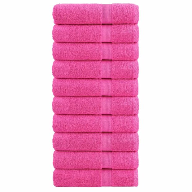 Handdoeken SOLUND 10 st 600 g/m&amp;sup2; 50x100 cm roze 1