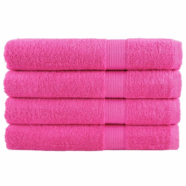 Handdoeken SOLUND 4 st 600 g/m&amp;sup2; 100x200 cm roze 1