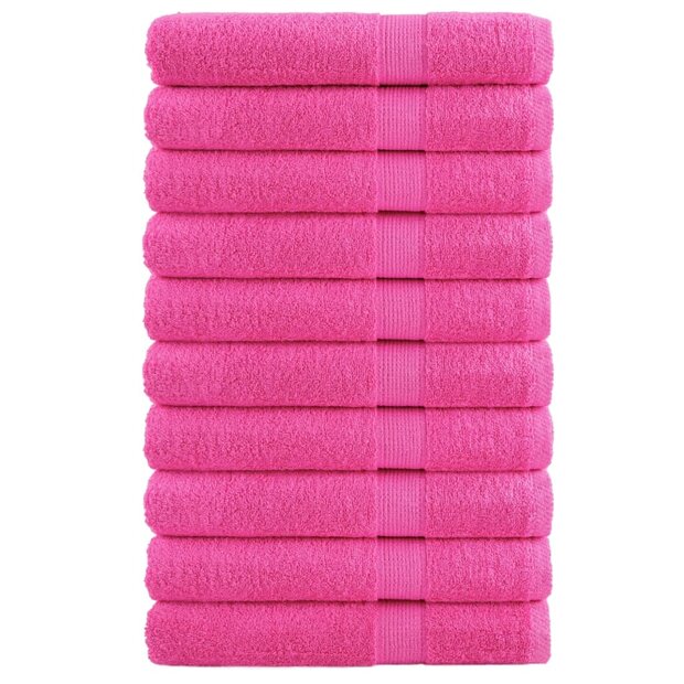 Handdoeken SOLUND 10 st 600 g/m&amp;sup2; 100x200 cm roze 1
