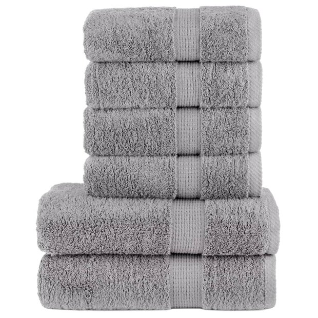 6-delige Handdoekenset SOLUND 600 g/m&amp;sup2; grijs 1