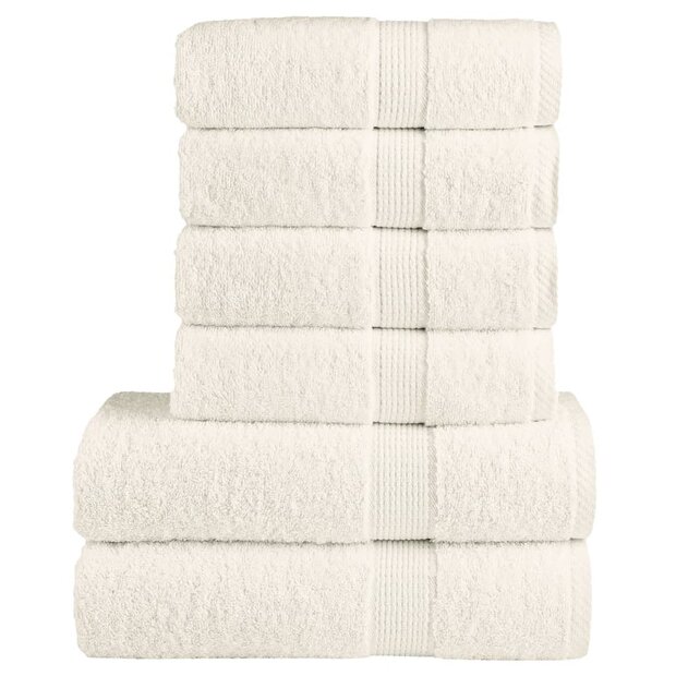 6-delige Handdoekenset SOLUND 600 g/m&amp;sup2; cr&amp;egrave;mekleurig 1