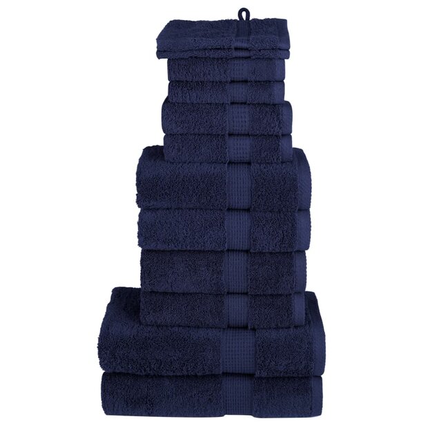 12-delige Handdoekenset SOLUND 600 g/m&amp;sup2; marineblauw 1