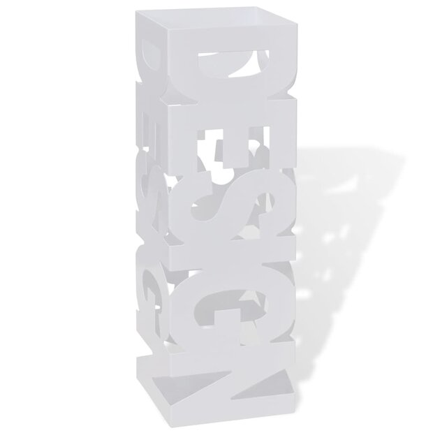 Paraplustandaard wit vierkant staal 48,5 cm 1