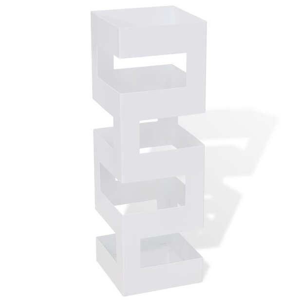 Paraplustandaard wit vierkant staal 48,5 cm 1