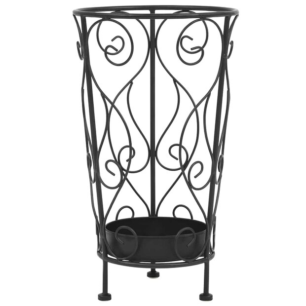 Paraplustandaard vintage stijl 26x46 cm metaal zwart 1