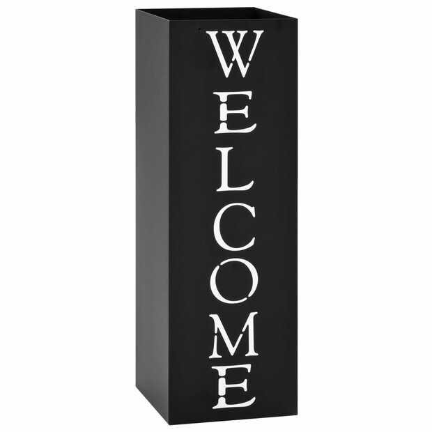 Paraplustandaard Welcome staal zwart  1