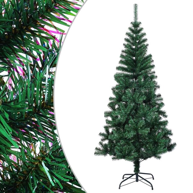 Kunstkerstboom met iriserende uiteinden 150 cm PVC groen 1