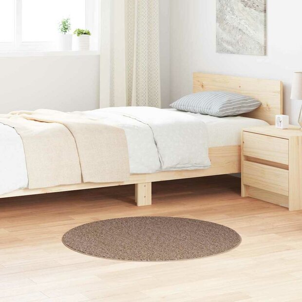 Antislip Shaggy Tapijt Bruin 90 x 90 cm PP 1