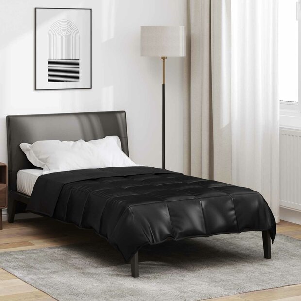 Zomer Dekbed Zwart 135 x 200 cm Satijn en Microfiber 1