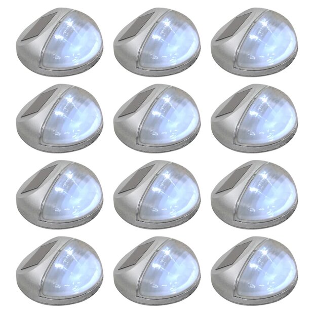 LED-wandlampen solar rond zilver 12 st 1