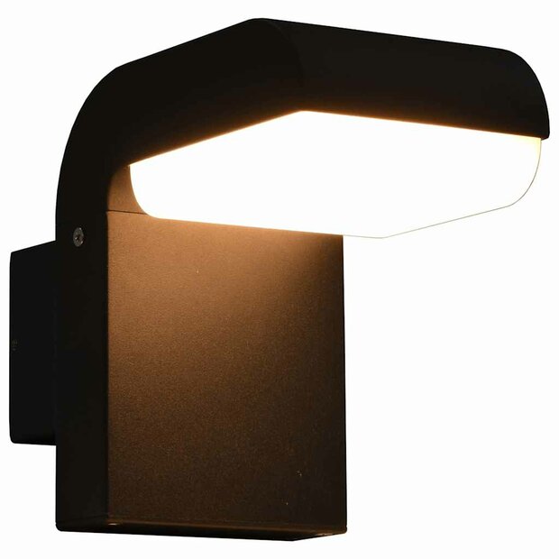 LED-buitenwandlamp 9 W ovaal zwart  1
