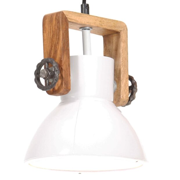 Hanglamp industrieel rond 25 W E27 19 cm wit 1