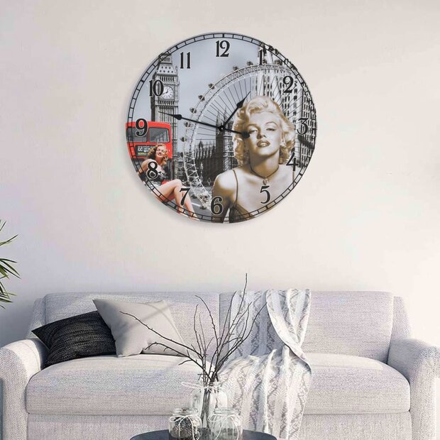 Wandklok vintage stijl 60 cm 1