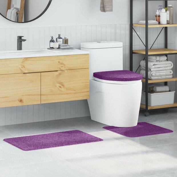 Antislip Badmat Set 3 pcs Paars PP 1