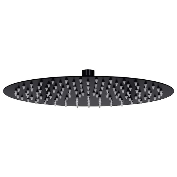 Regendouchekop rond 30 cm roestvrij staal zwart 1