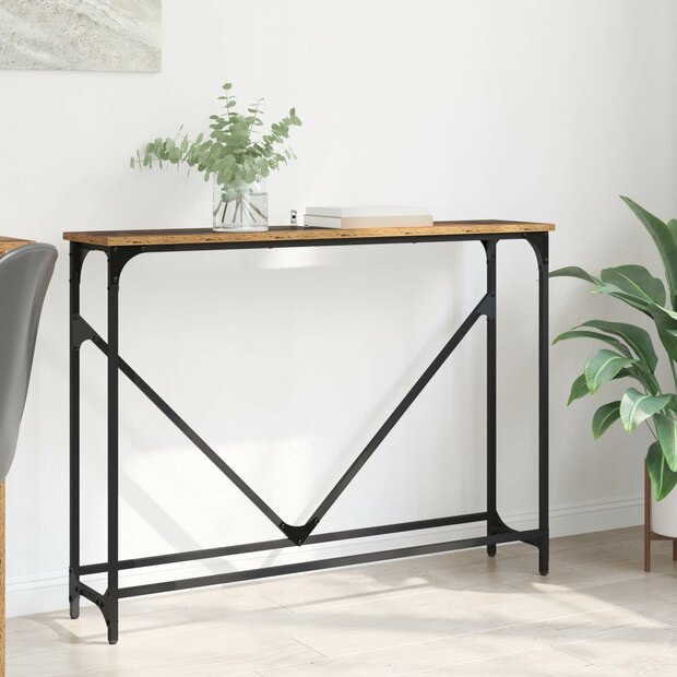 Wandtafel Oud Hout 102 x 23 x 75 cm Bewerkt hout 1