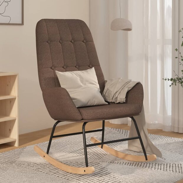 Schommelstoel stof taupe 1