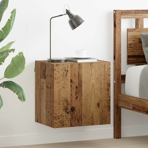 TV Wandkast Wandgemonteerd Oud Hout 40,5x30x40cm Bewerkt hout 1