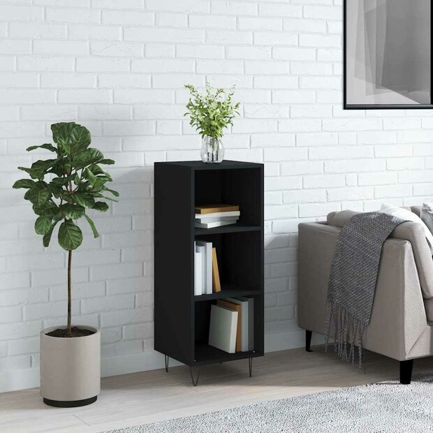 Dressoir 34,5x32,5x90 cm bewerkt hout zwart 1