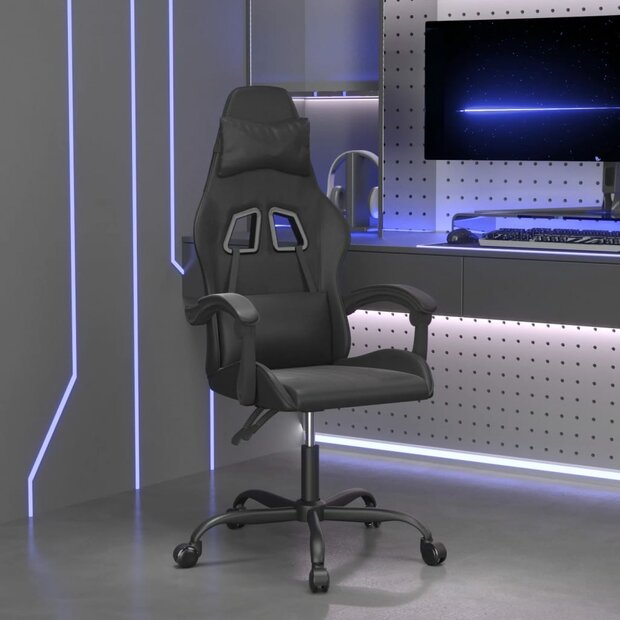 Gamestoel kunstleer zwart 1