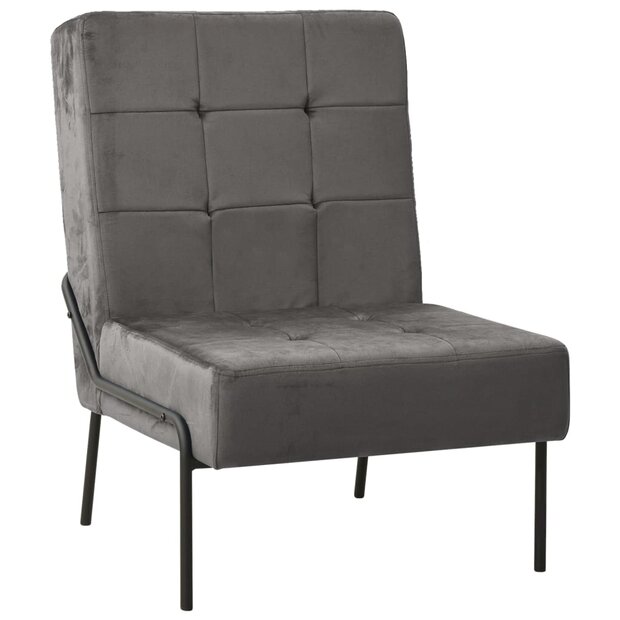 Relaxstoel 65x79x87 cm fluweel donkergrijs 1