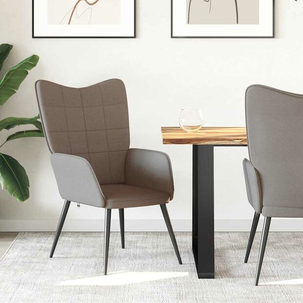 Relaxstoel stof taupe 1