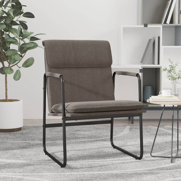 Loungestoel 55x64x80 cm stof taupe 1