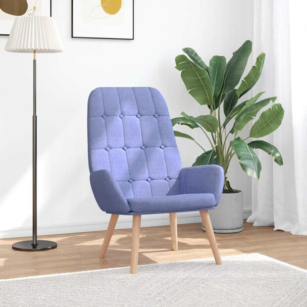 Relaxstoel stof jeansblauw 1