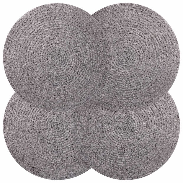 Jute placematten 4 st Grijs 100% Tossa Jute 1