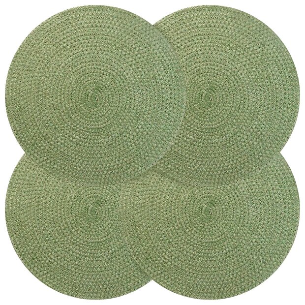 Jute placematten 4 st Olijfgroen 100% Tossa Jute 1