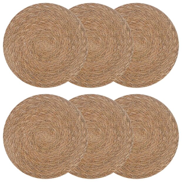 Zeegroene placemats 6 st Naturel 100% Zeegras 1
