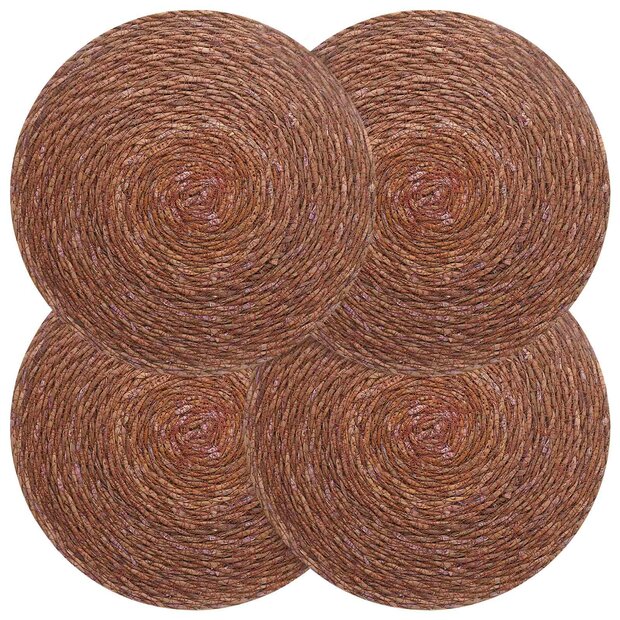 Zeegroene placemats 4 st Bruin 100% Zeegras 1
