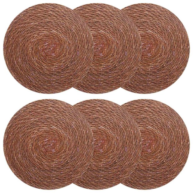 Zeegroene placemats 6 st Bruin 100% Zeegras 1