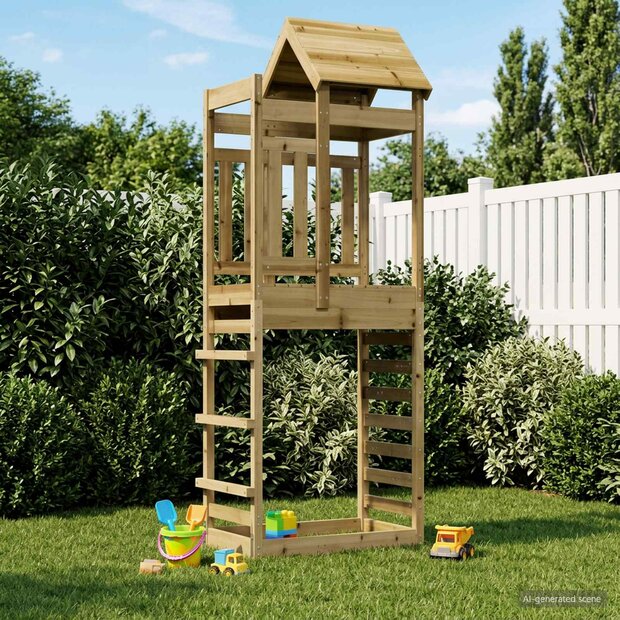 Speeltoren Bruin 52,5 x 85 x 238 cm Massief ge&amp;iuml;mpregneerd hout 1