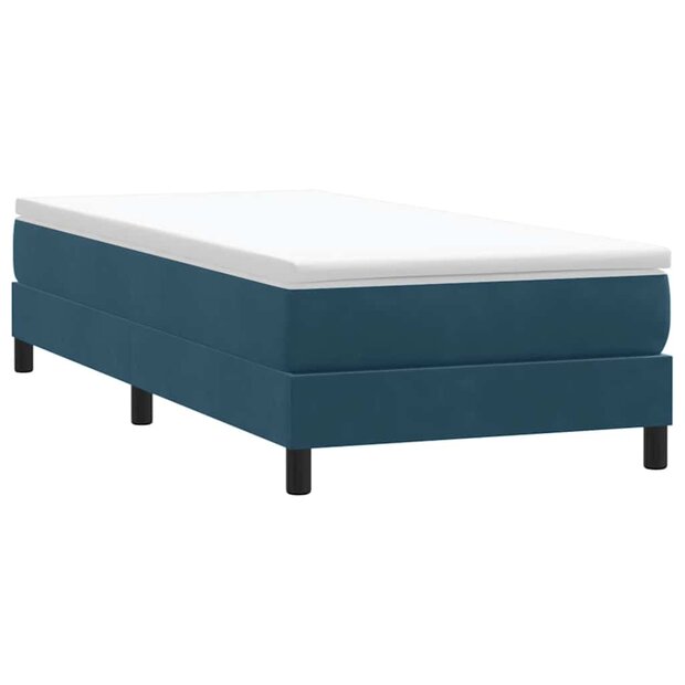 Boxspring zonder matras fluweel donkerblauw 80x210 cm 1